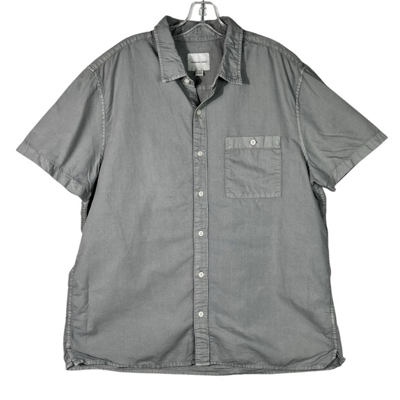 American Eagle Men's Light Gray Button Down Collared Classic Pocket Shirt XL - Picture 1 of 5